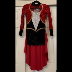 Black & Red Velvet Shorts Dance Christmas Halloween Costume Sz 3 EUC